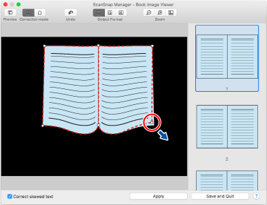 Book Distortion Correction Mode