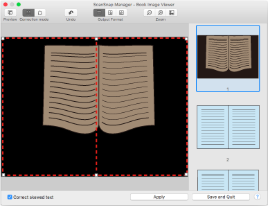 Book Distortion Correction Mode
