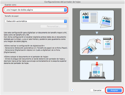 Configuraciones del portador de hojas