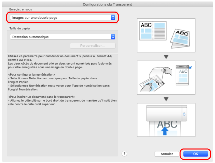 Configurations du Transparent