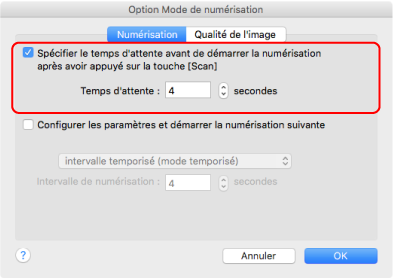 Option Mode de numérisation