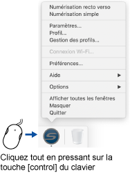 Menu ScanSnap Manager