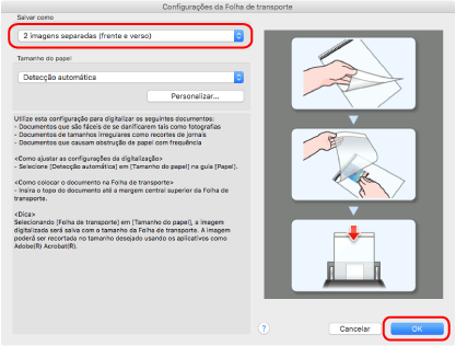 Janela ScanSnap Setup
