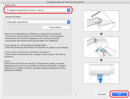 Janela ScanSnap Setup
