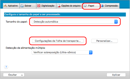 Janela ScanSnap Setup