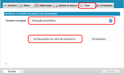 Janela ScanSnap Setup
