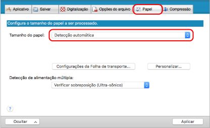 Janela ScanSnap Setup