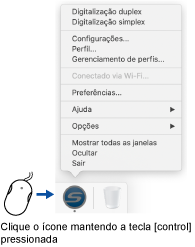 Menu ScanSnap Manager