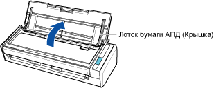 Открытие лотка бумаги АПД (крышка)