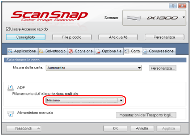 Finestra ScanSnap Setup