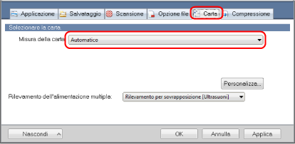 Finestra ScanSnap Setup
