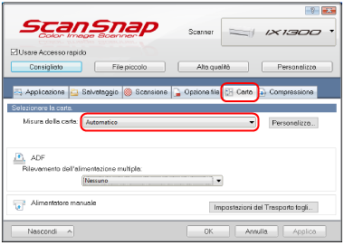 Finestra ScanSnap Setup