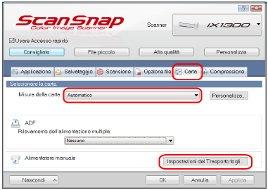 Finestra ScanSnap Setup