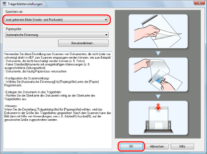 ScanSnap Setup Fenster