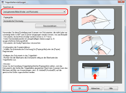 ScanSnap Setup Fenster