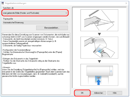 ScanSnap Setup Fenster