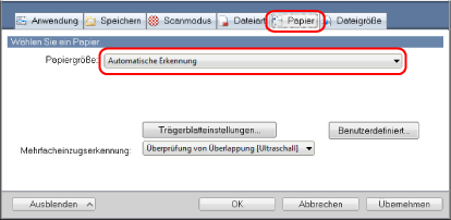 ScanSnap Setup Fenster