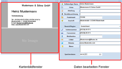 Überprüfen der Kartendaten.