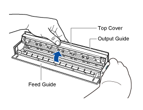 Opening the Top Cover of the ScanSnap