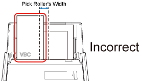 Documents Not Loaded above the Pick Roller
