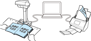 Scanning with Two ScanSnaps Connected to a Computer