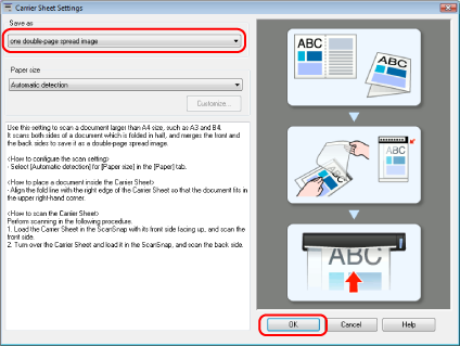 Carrier Sheet Settings
