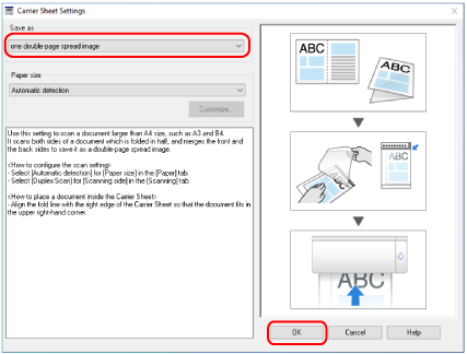 Carrier Sheet Settings