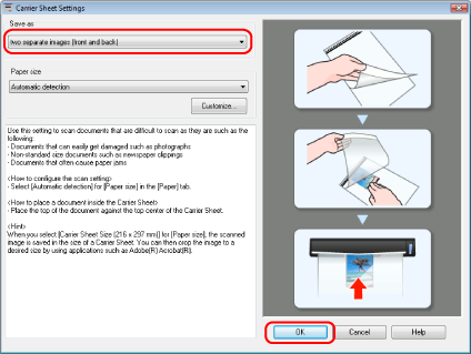 ScanSnap Setup Window