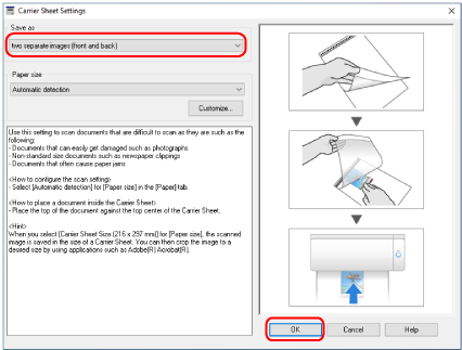 ScanSnap Setup Window
