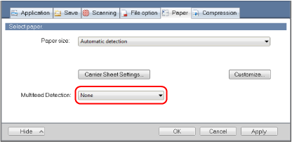 ScanSnap Setup Window