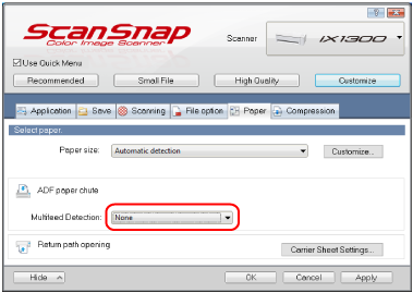 ScanSnap Setup Window