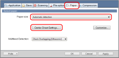 ScanSnap Setup Window