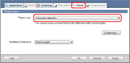 ScanSnap Setup Window