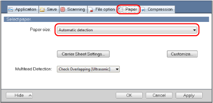 ScanSnap Setup Window