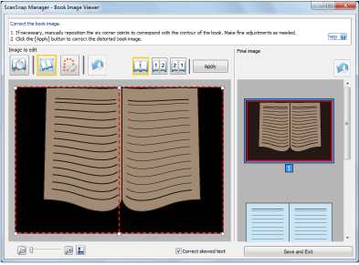 Book Distortion Correction Mode
