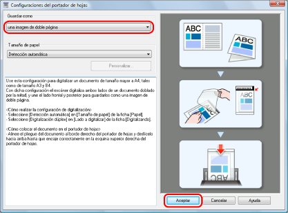 Configuraciones del portador de hojas
