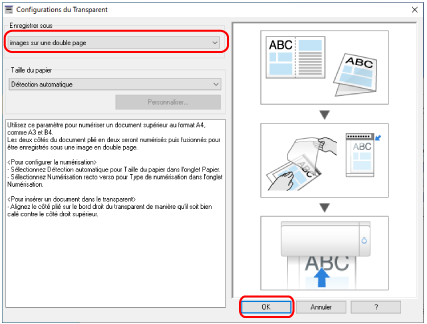 Configurations du Transparent