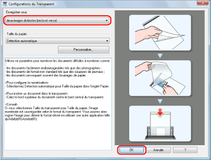 Fenêtre Configuration du ScanSnap