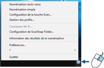 Le Menu clic droit