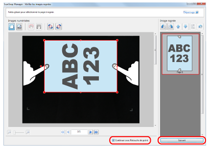 ScanSnap Manager - Numérisation d'image et enregistrement de fichier