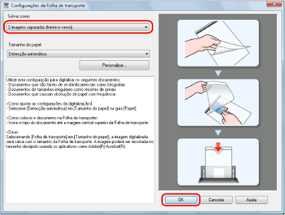 Janela ScanSnap Setup