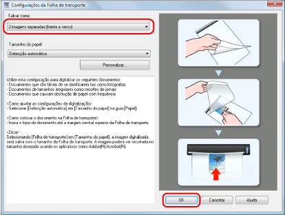 Janela ScanSnap Setup