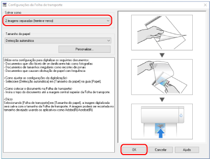 Janela ScanSnap Setup