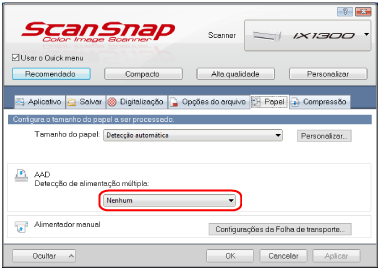 Janela ScanSnap Setup