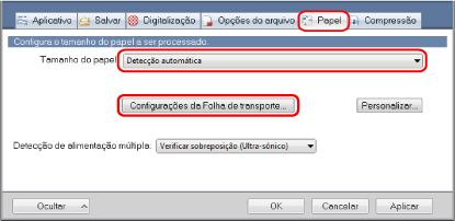 Janela ScanSnap Setup