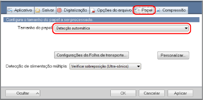 Janela ScanSnap Setup