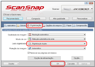 Janela ScanSnap Setup
