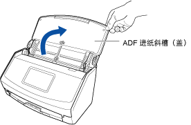 打开ADF进纸斜槽（盖板）