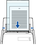 Colocando el documento en el ScanSnap