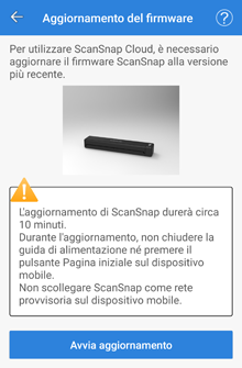 Schermata [Aggiornamento del firmware]